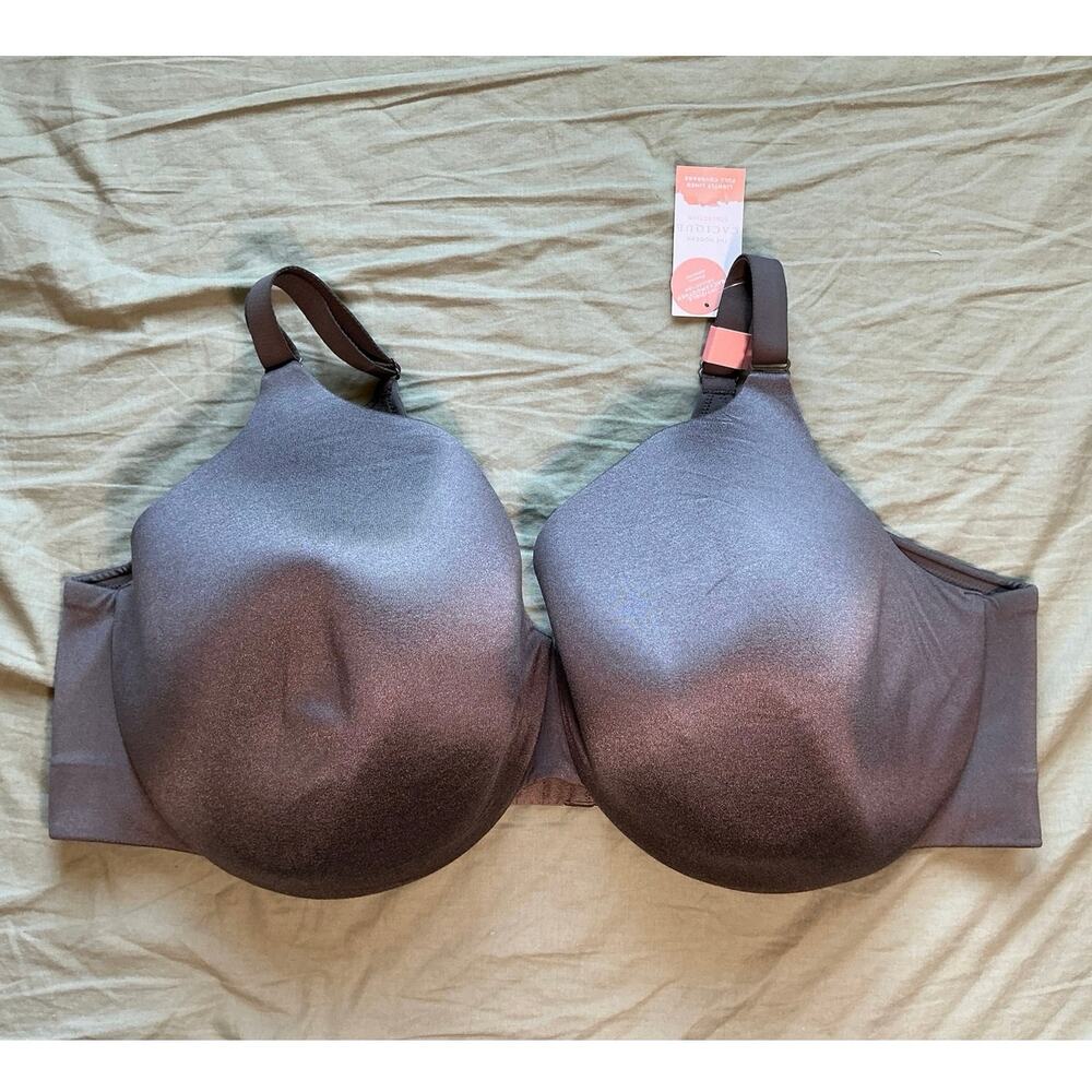 NWT Cacique Lightly Lined Full Coverage T-Shirt Bra 48F Grey
